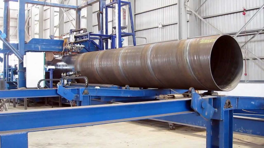 spiral welded pipe manufacturing process